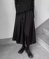 Layered Draped Midi Skirt